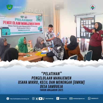 PELATIHAN PENGELOLAAN USAHA MIKRO, KECIL DAN MENENGAH (UMKM) 